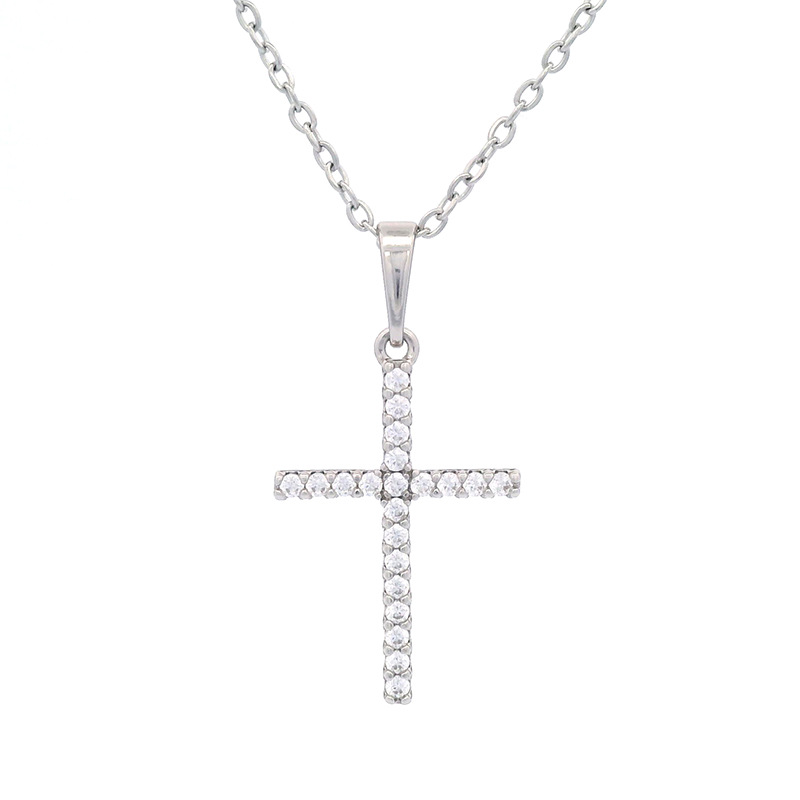 Xuping crucifix collar accesorios hip-hop estilo punk minimalista micro incrustado con perforación clavícula joyas clavículas cadena clavícula