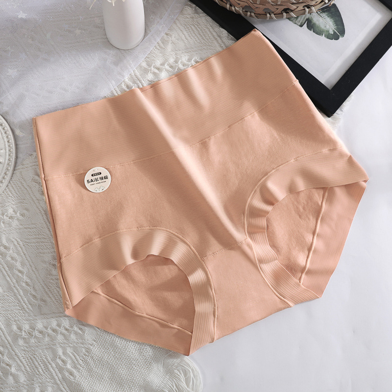 60S algodón de cintura alta ropa interior de mujer 5A algodón antibacteriano entrepierna de niña tamaño antibacteriano cintura elevadora de brazo de mujer