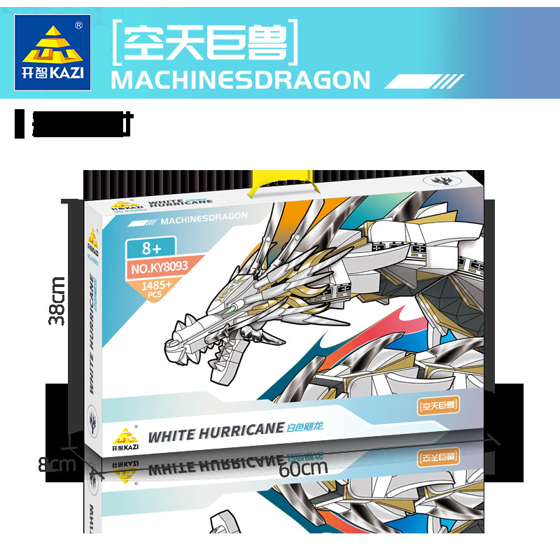 KaiZhiKY8093 Space Monster Mechanics White Hurricane Mech Compatible con Lego Juguetes para niños