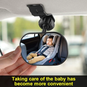 Car-Mounted Baby and Child Auxiliary Observation Mirror, Foldable Rearview Mirror, Reflective Suction Cup Rearview Mirror Clip