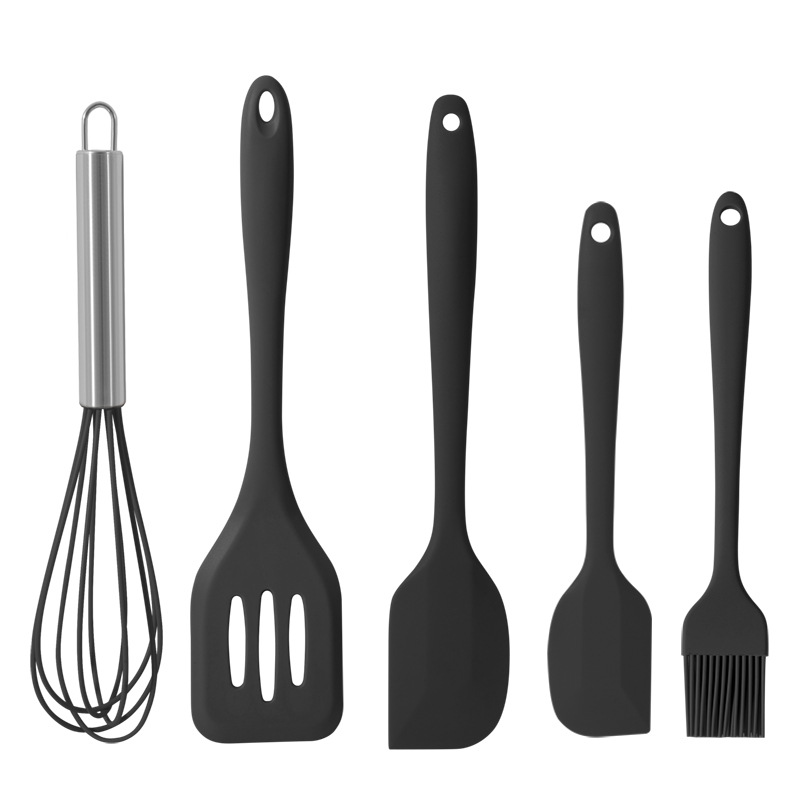Silicone scraper, brush, kitchenware, set, 5 pieces 5