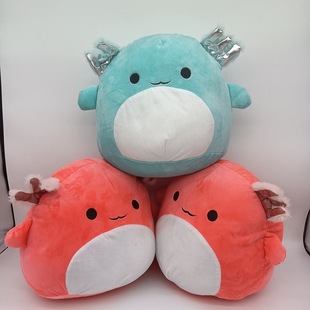 Cross-border new salamander dark pink blue cute doll grab machine Doll Doll pillow female birthday gift