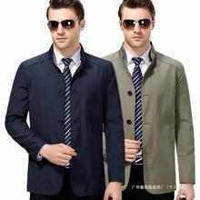 2025品牌爸爸装行政中年翻领夹克衫夹克外套款男士春秋商务上衣男