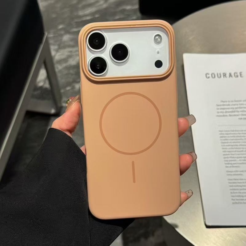 跨境iPhone17PROMAX柔润肤感磁吸手机壳适用苹果16简约PC保护套15|undefined