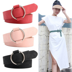 Ladies Belt Round Button Needle-Free Adjustable Versatile Dress Decorative Belt No Hole Clothing Match Pants Belt Factory