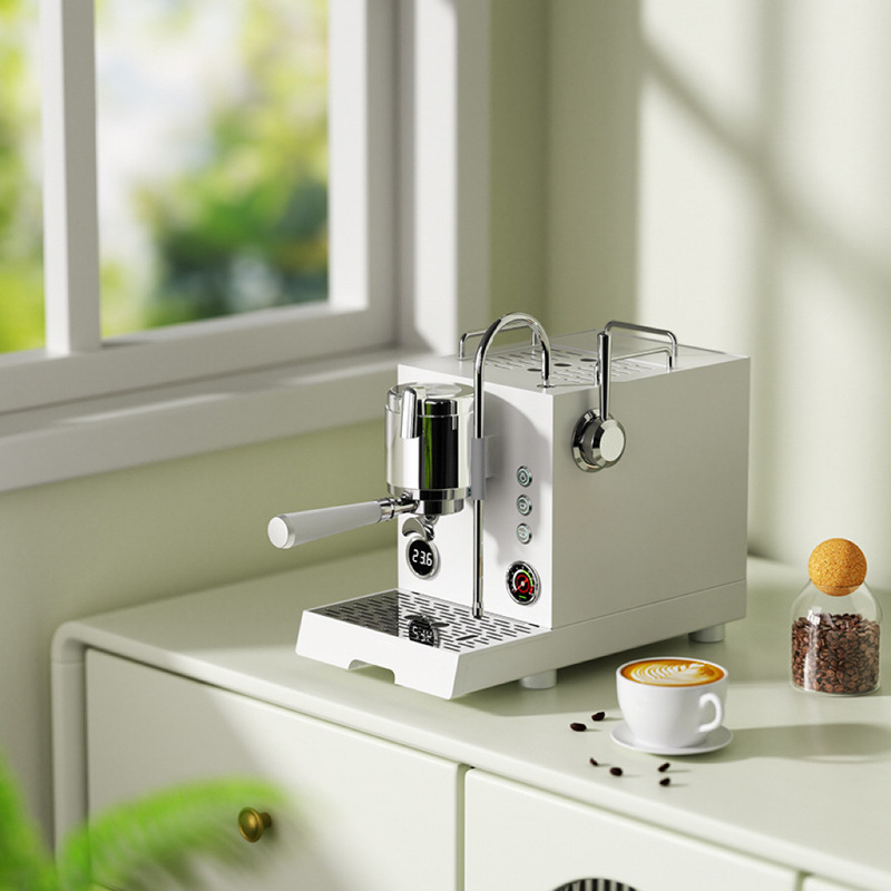 Household Italian-Style Coffee Machine, Small Commercial Semi-Automatic Coffee Machine, Cross-Border Exclusive Supply of Espresso Coffee Machine with Dual Pumps