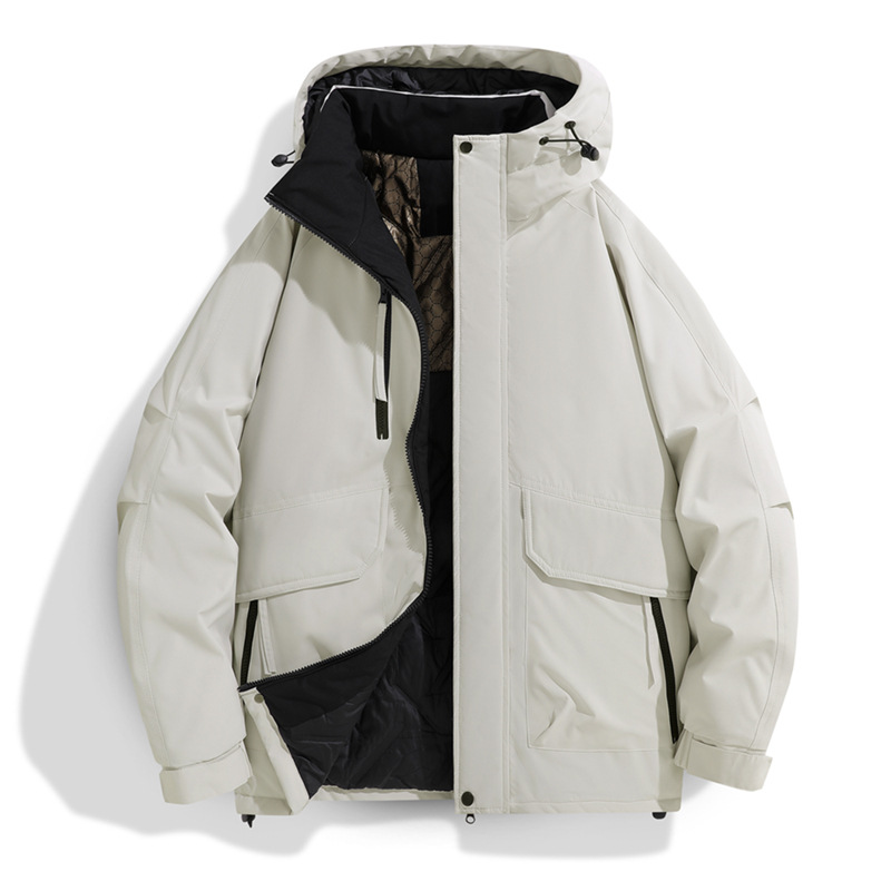 Transfronterizo corto de invierno de algodón de plumón de hombre nuevo encapuchado a prueba de frío al aire libre a prueba de viento grueso chaqueta de moda masculina image 10