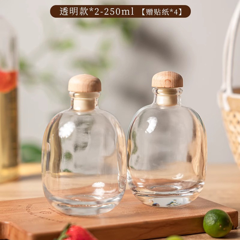 空のワインボトル、ガラス密封青梅酒缶、ぶどう詰め替え果実酒、自家製酒壺、小瓶|undefined