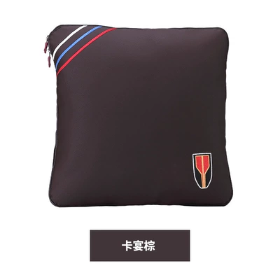 Headrest Pillow Car Interior Decoration - hongqi-multifunctional-pillow-quilt-mocha-brown-single-pack