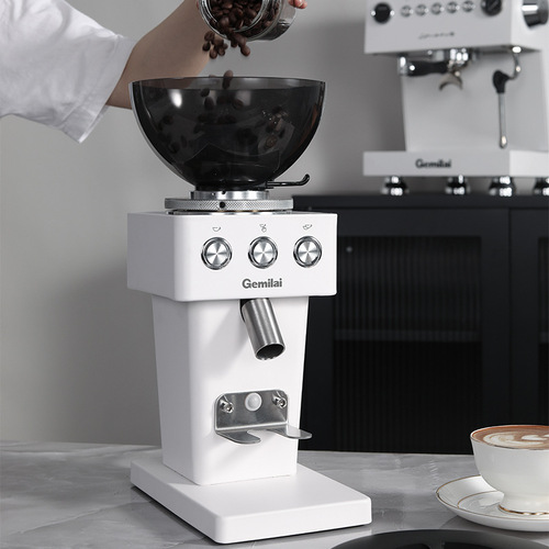 Gramley CRM9015A Commercial Coffee Grinder, Stainless Steel Electric Home Espresso Cross-Border Quantitative Grinding Machine