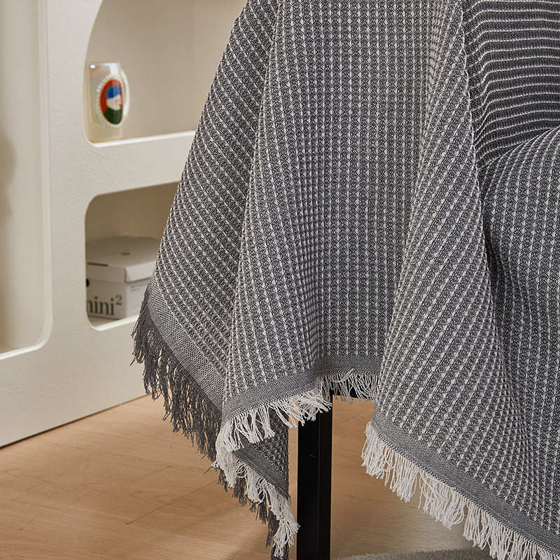 Red sólido toalla de sofá multifuncional tela antideslizante cojín de asiento cuatro estaciones toalla de punto universal cubierta a prueba de polvo