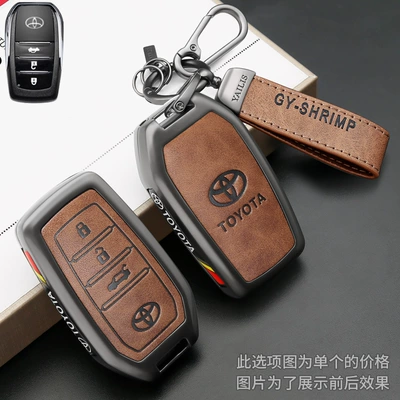 25 Models of Toyota Avalon Car key bag - type-a-hand-rope-buckle-black-brown