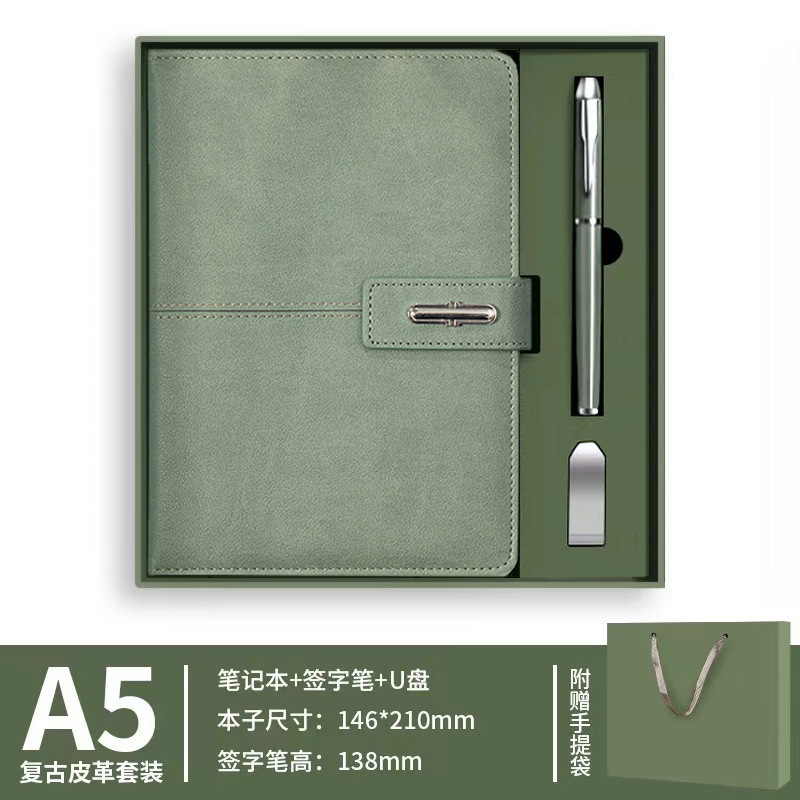 Business A5 Notebook Gift Box Set Logotipo personalizado Taza termo de alto valor Bloc de notas Regalo de recuerdo corporativo