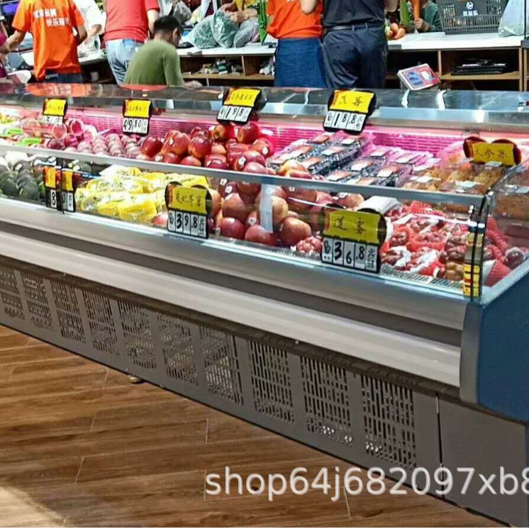 Guangdong Source Manufacturer Wholesale Air-Cooled Fresh Meat Preservation Freezer Supermarket Cabinet Three-Bird Cabinet with Wheels Freezer