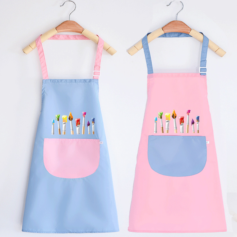 子供の絵画服防水幼稚園ノースリーブブラウスアート逆着用絵画子供親子エプロンカスタマイズ|undefined