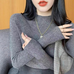 韩系半高领打底衫女秋冬内搭针织衫毛衣新款2025爆款别致漂亮上衣