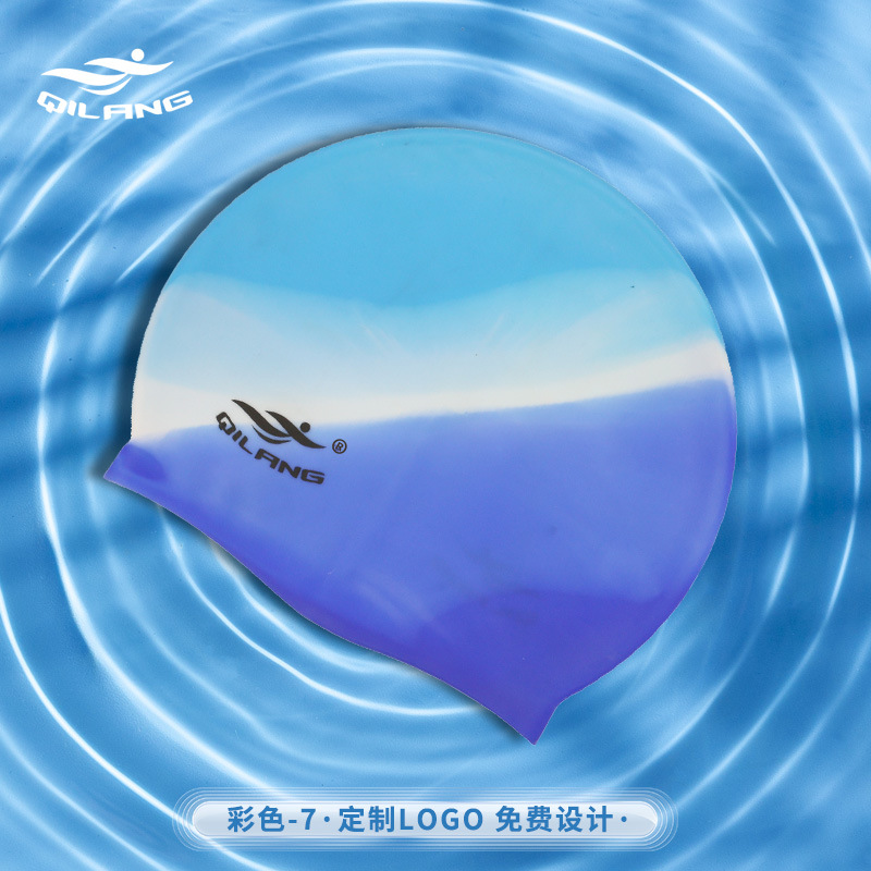 Sombreras de baño de silicona para adultos y niños personalizadas con logotipo de tamaño para hombres y mujeres impermeables para proteger los oídos sin estrangular la cabeza gorra de baño de alta elasticidad