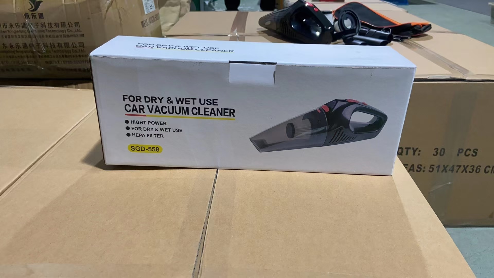 Car vacuum cleaner with LED lighting, wireless portable mini car and home lithium battery vacuum cleaner, wet and dry, cross-border English