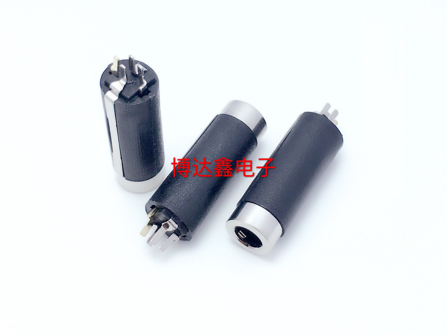 3.5四极塑胶小型母座 3.5耳机插座 四极夹板母座 四极母头 18.5长