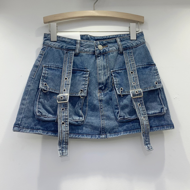 Holiday, Daily Occasion Slim Fit Type Solid Color Pattern Summer Spring Streetwear Solid Color Cotton Above Knee Skirts