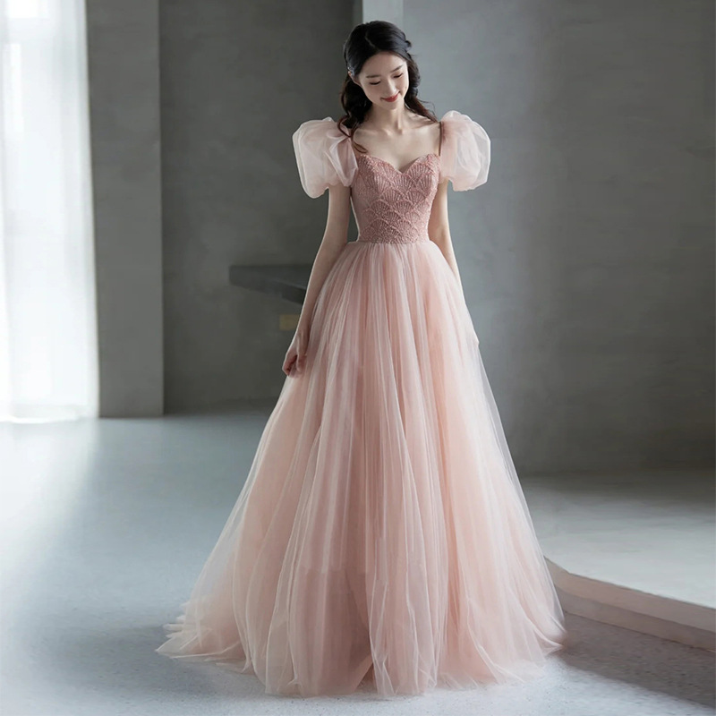 Vestido de Novia Runaway Princess Toast 2026, Nuevo Estilo Elegante, Color Rosa, Vestido de Verano para Anfitriona, Vestido de Gala para Mujer, Boda