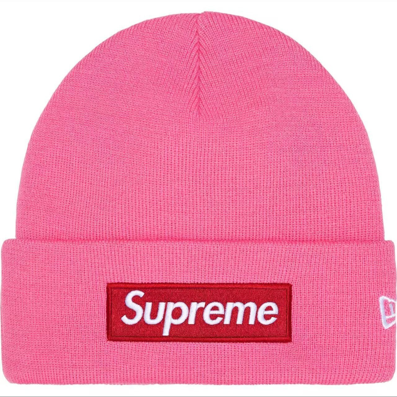 Supreme New Era Box Logo Beanie Pink