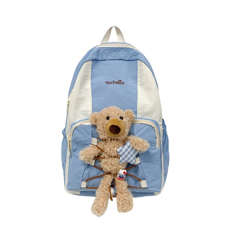 Jardín de infantes bolsas escolares de dibujos animados lindos osos muñecas mochilas para niños y niñas