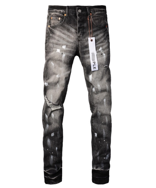 Men's Slim Fit Stretch Distressed Jeans In Blue Denim_voghion.com