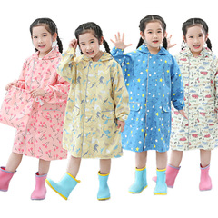 Children's raincoat with schoolbag, boy, girl, baby poncho, toddler, long, rainproof, snowproof and windproof