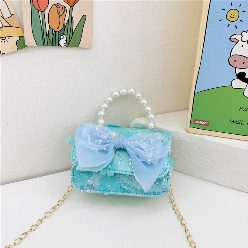 Bolsos de moda coreana para niños de perlas, bolsos de mano de perlas, bolsos de hombro para chicas lindas.