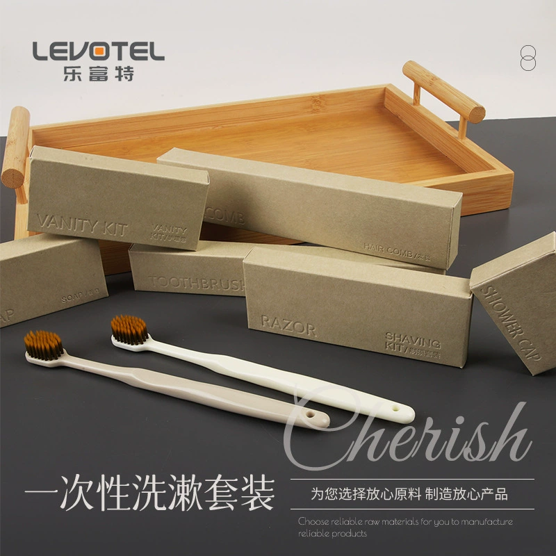 Коробка для карт с вогнутой и выпуклой текстурой, доступные одноразовые туалетные принадлежности для роскошных отелей, набор зубных щеток и зубной пасты, отель B&B