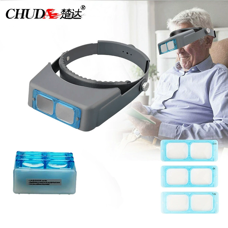 Головная Лупа Chuda, четыре линзы из оптического стекла, ремонт четырех линз 81007-B