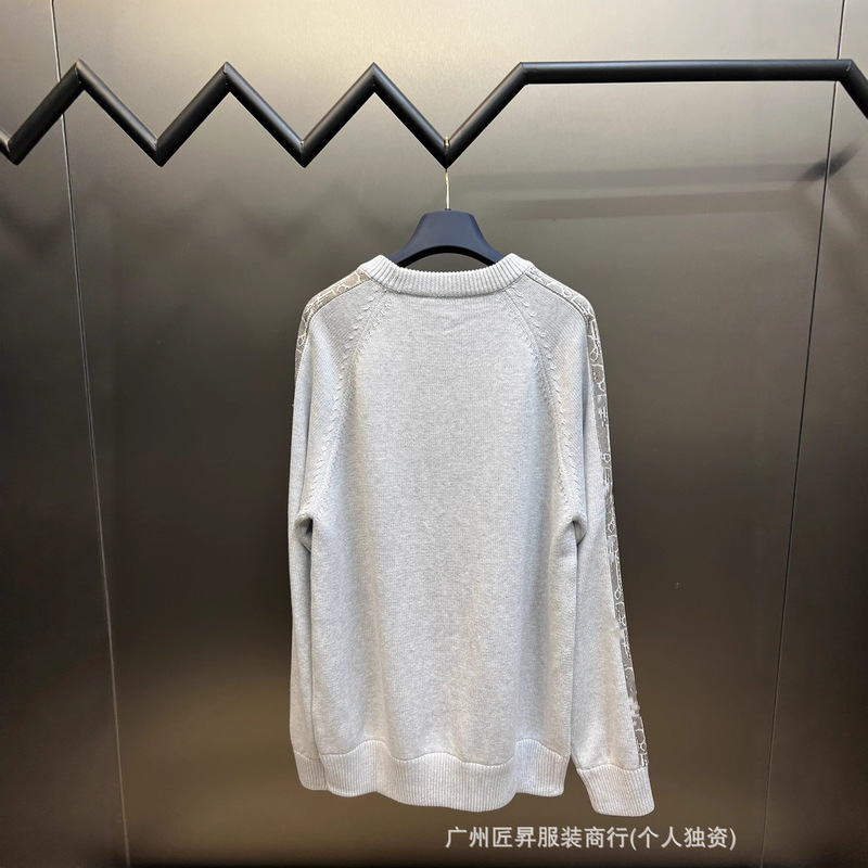 现货正确高版本高品质迪CD满印手臂字母针织圆领毛衣圆领毛衣男女|undefined