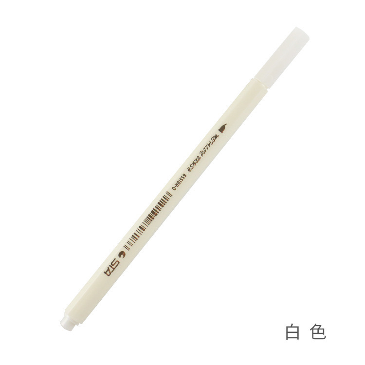 Sta 6551BR suave cabeza de metal pluma marcador álbum DIY pluma de escritura cepillo de la cabeza de color pintura cepillo