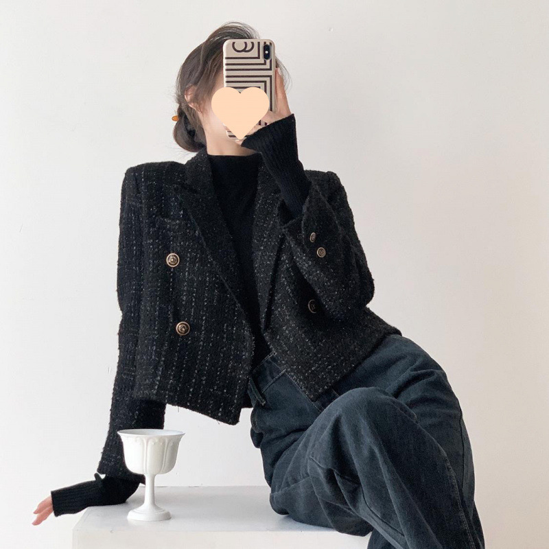 法式小香风外套女2025春秋新款韩版小众气质名媛小西装上衣外穿潮|undefined