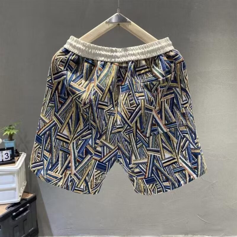 Comercio exterior transfronterizo al por mayor 2025 marca de moda serie verano nuevo estilo estilo étnico pantalones de playa pantalones japoneses de cinco puntos