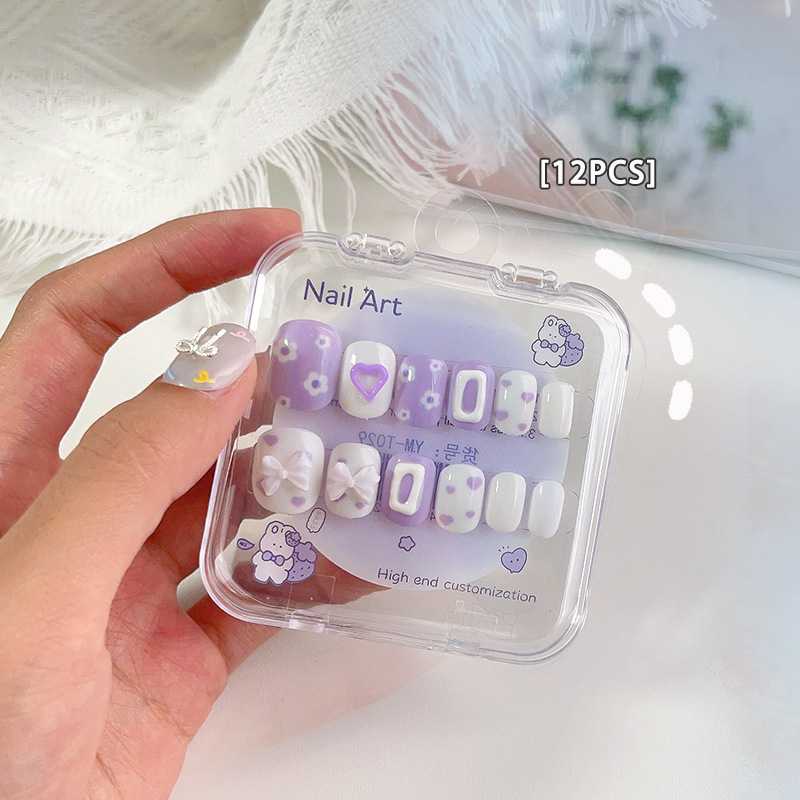 立体的でかわいい子供用ネイルパッチ、アクセサリー付き、完成ネイルパッチ、フェイクネイルパッチ、ウェアラブルネイルパッチ、漫画ネイルパッチ|undefined