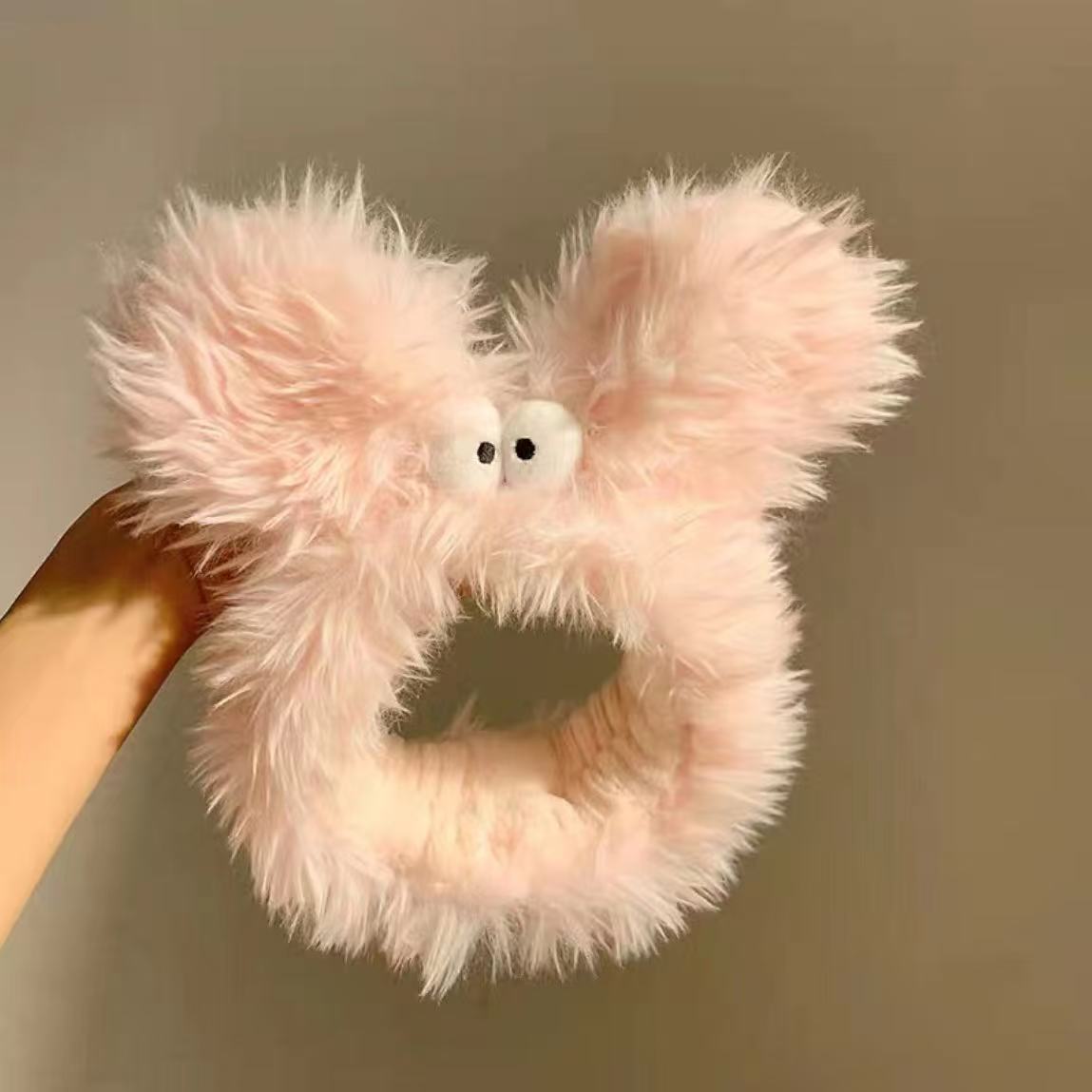 Caricatura verde rana correa de cabello mujer nuevo lindo gran ojo correa de cabello lavar la cara correa de cabello máscara de Navidad tocado