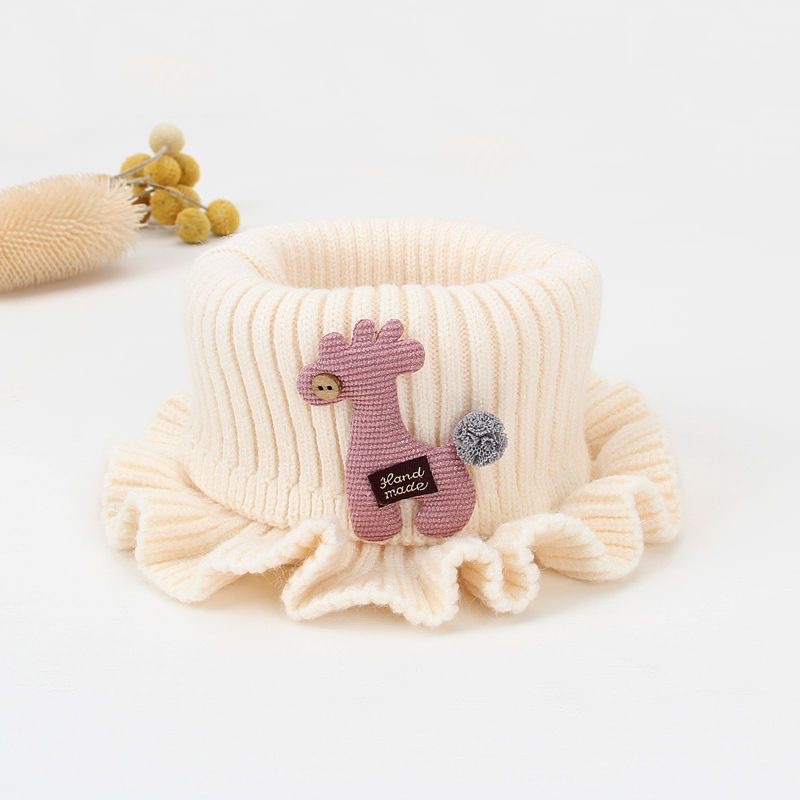 Bufandas de cuello para niños otoño y invierno caliente suave a prueba de viento tejido protector de cuello para niños y niñas, cuello de lana de ciervo frío