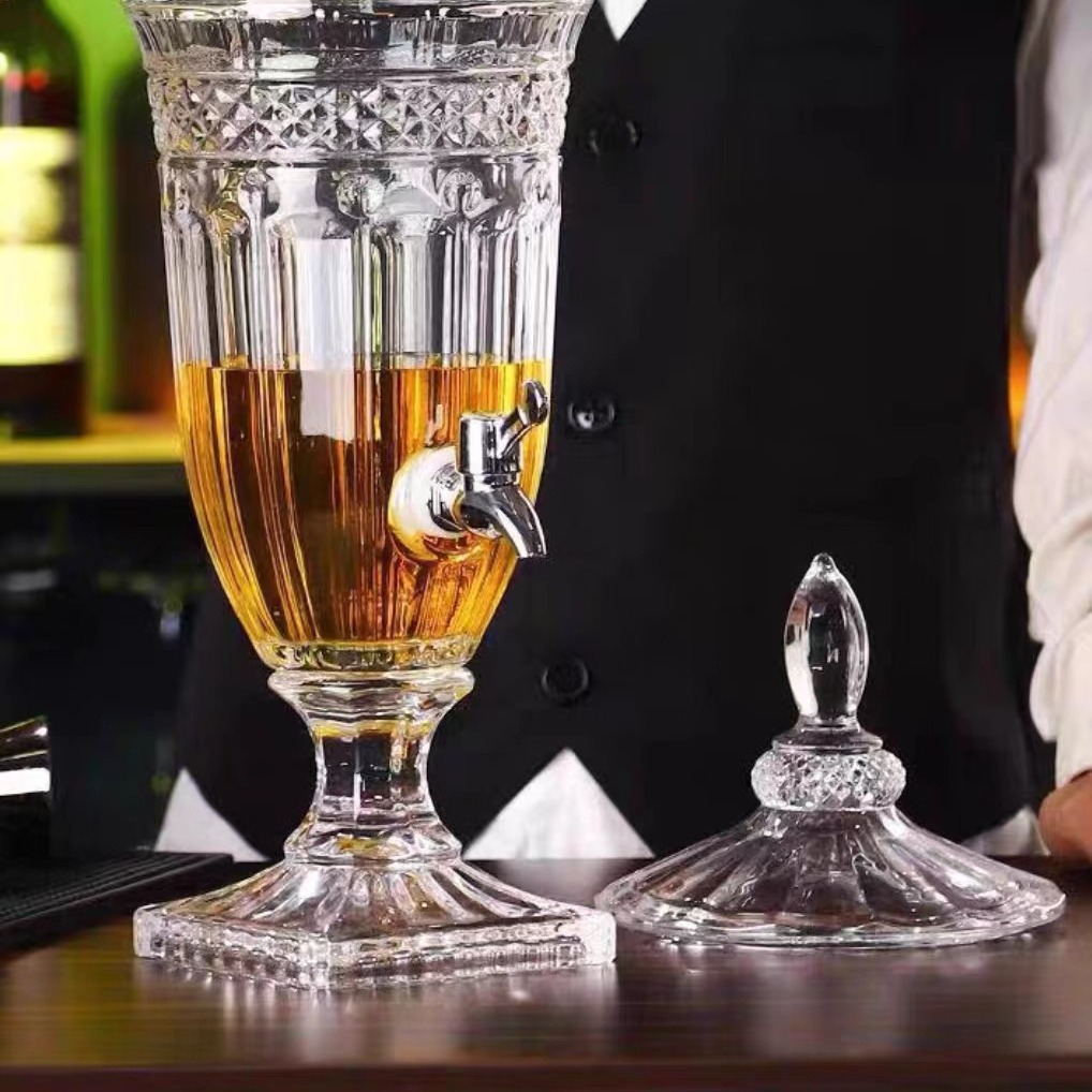 Cubierta de cilindro de jugo de vidrio transparente cubierta de cilindro de azúcar cubierta de hervidor de agua fría