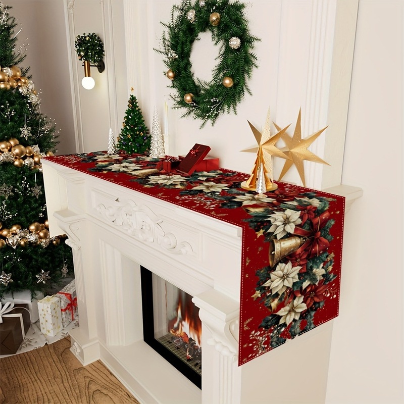 2025 アマゾンクロスボーダークリスマスサンタクロース雪だるま要素屋内コーヒーテーブル正方形テーブル装飾テーブルフラグ|undefined