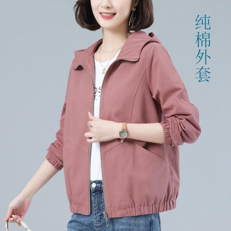 小个子宽松春秋新款妈妈里布韩版有大码短款风衣2025中年短外套女|undefined