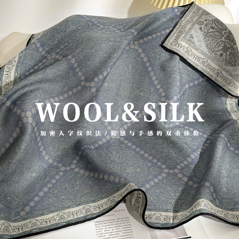 Double-sided scarf, silk neckerchief, light luxury style