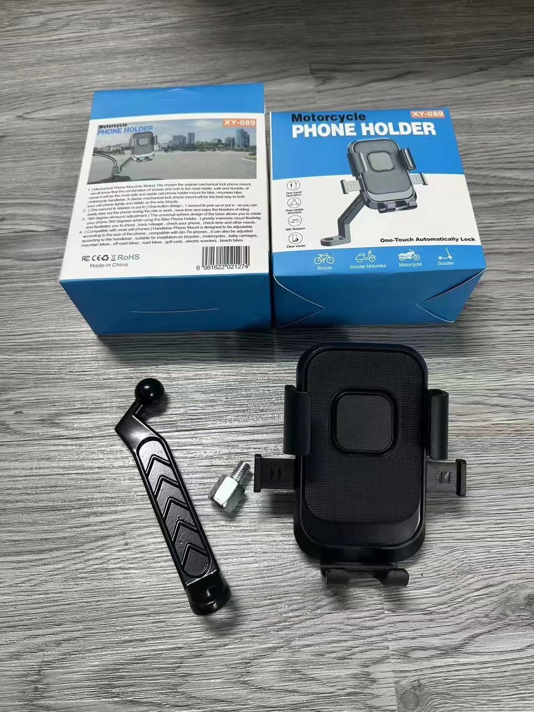 Soporte de Celular Antivibración para Moto, Aleación de Aluminio y ABS, Antitrémolo, para Vehículo y Bicicleta