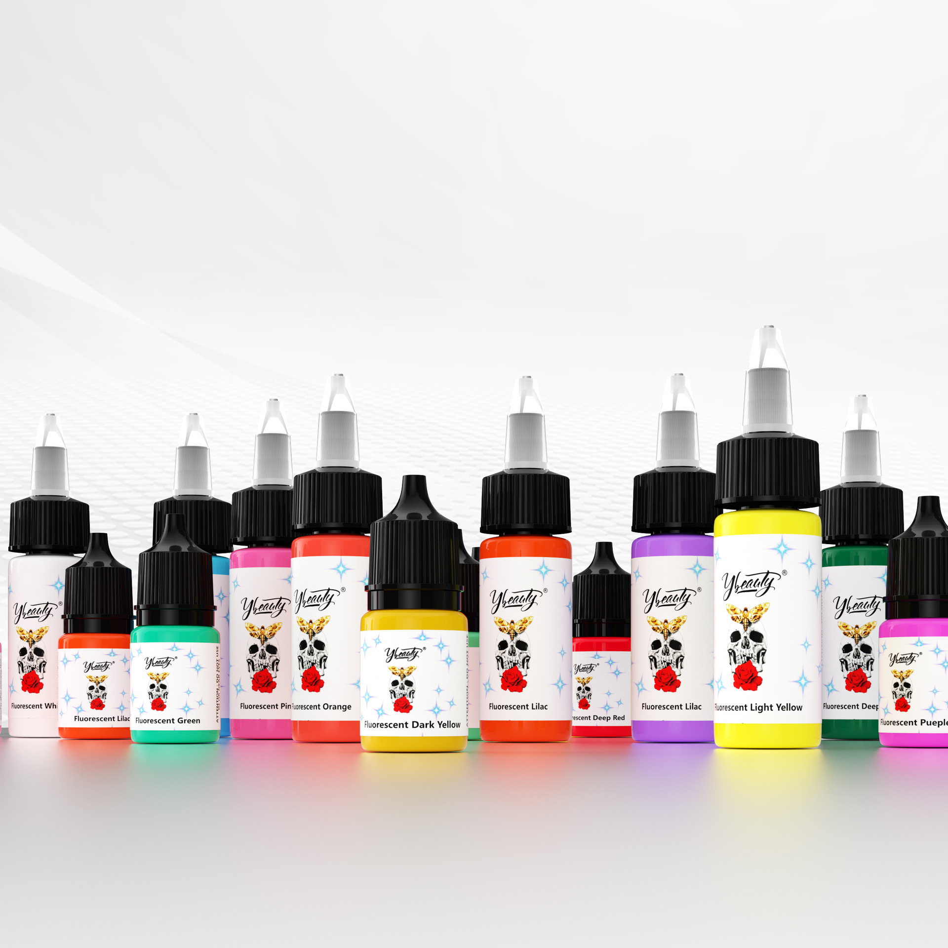 Tinta para tatuajes, pigmento de color para tatuajes 5ml/15ml, tinta fluorescente certificada por la FDA, certificación transfronteriza. image 4