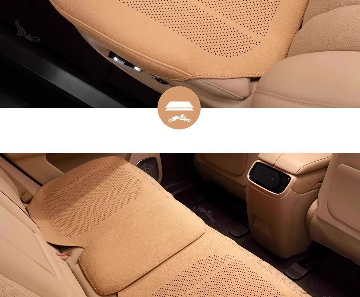 New full-cover car seat cushion made of perforated Nappa leather, high-end car seat pad, suitable for all seasons, front and rear seat cushion