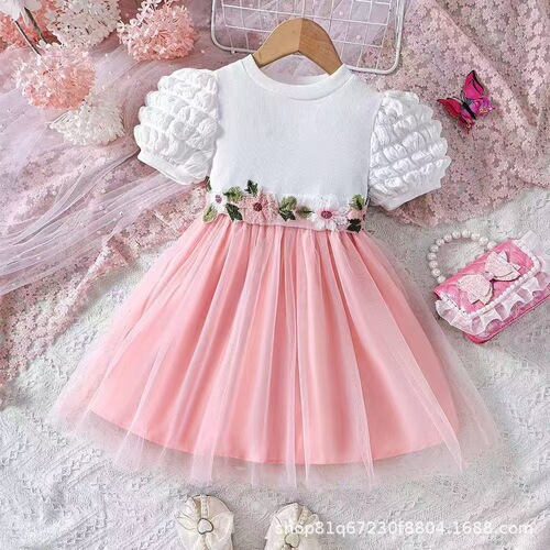 2026 foreign baby short-sleeved clothes two-piece set for little girls
