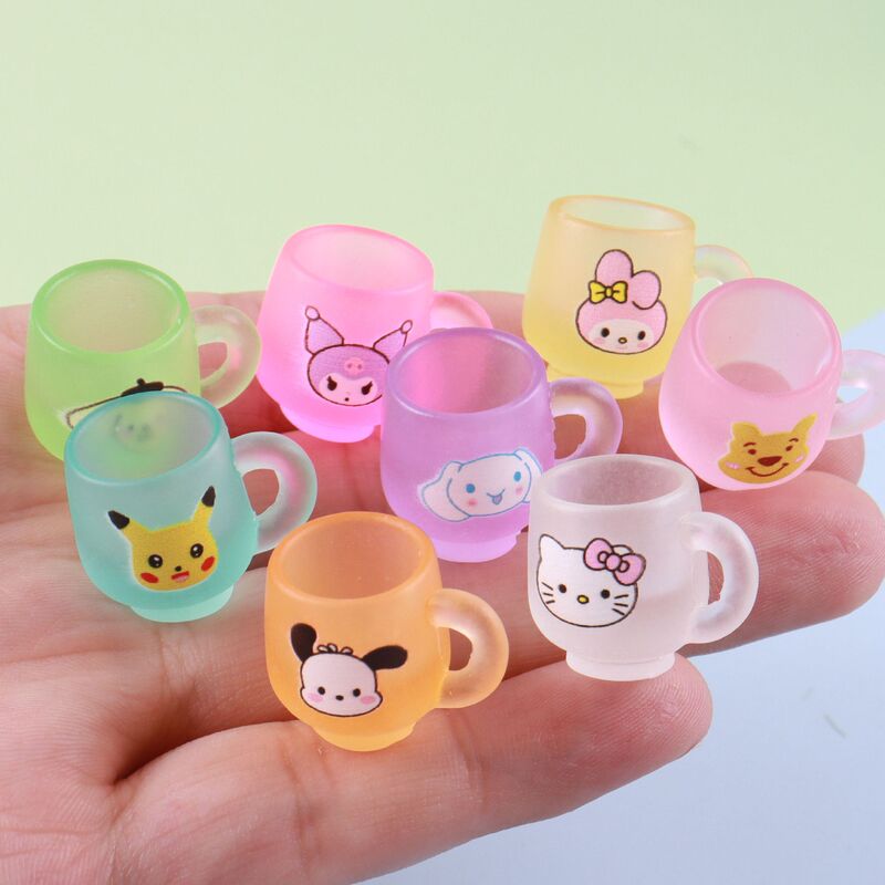 ミニ発光おもちゃサンリオシミュレーションミニチュア漫画クリームカップ手作り樹脂 diy アクセサリージュエリー|undefined