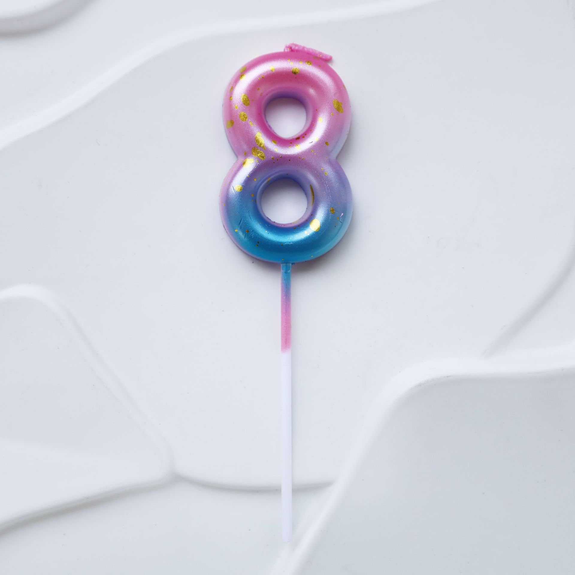 Una variedad de velas digitales transfronterizas, pastel de cumpleaños, oro, color dorado, color caramelo, corona de mariposa, vela digital