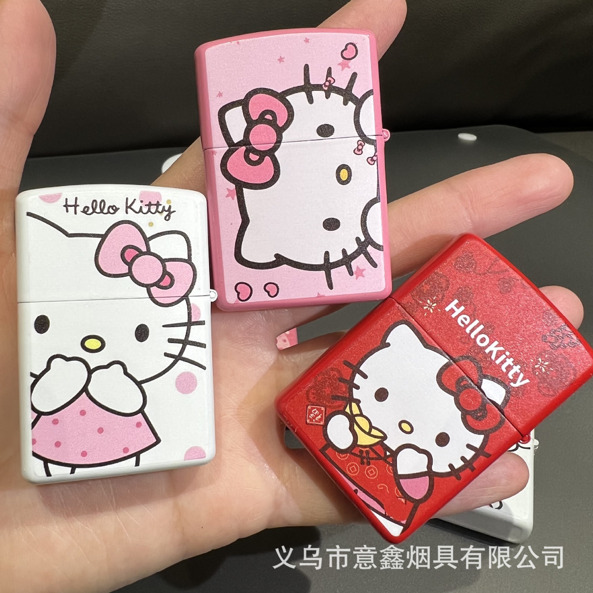 凯蒂猫Hello Kitty卡通可爱煤油打火机防风砂轮点火翻盖创意个性